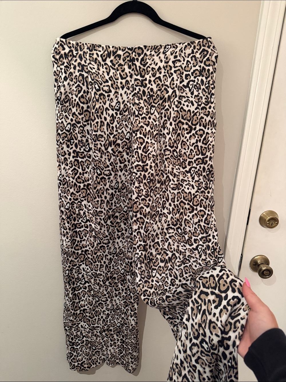 Maeve Leopard Print Wide Leg Pants